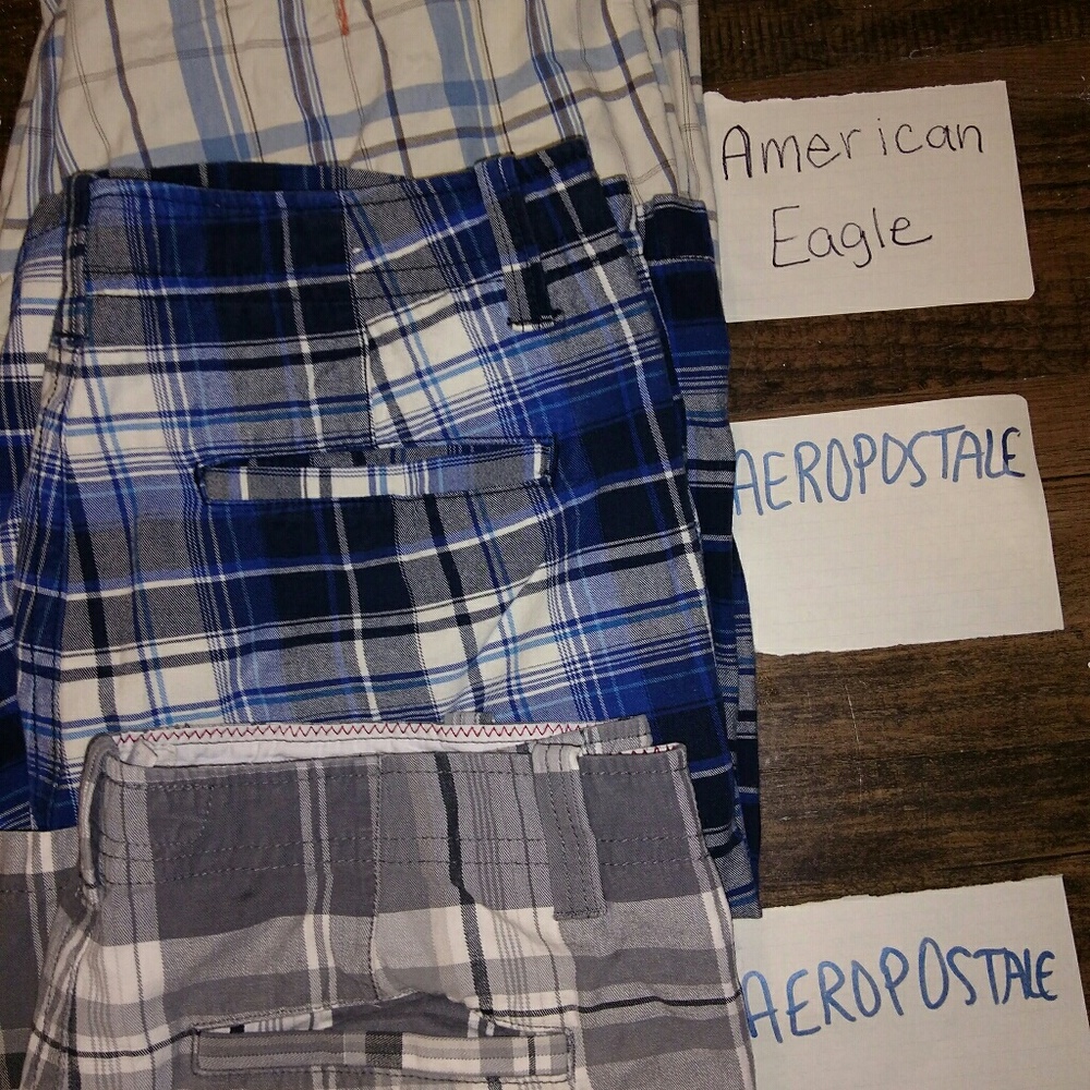 Mens plaid shorts